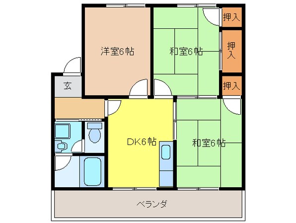 コーポ倉知の物件間取画像